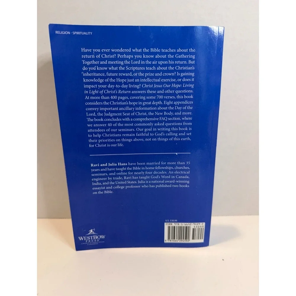 Christ Jesus Our Hope Ravi Hans Julia Hans Christian Living Bible Study Book